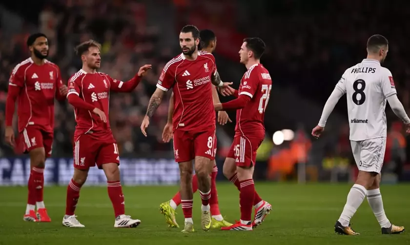 利物浦4-1巴恩斯利