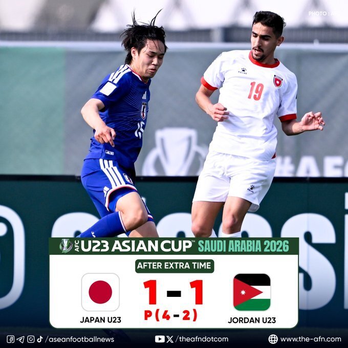 日本U23队对阵约旦U23队