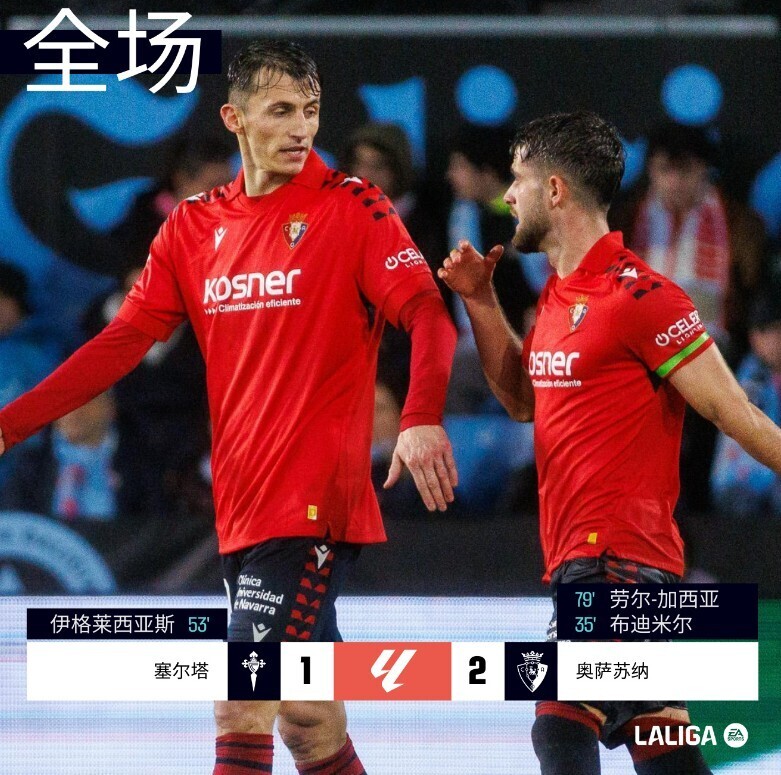 塞尔塔1-2奥萨苏纳