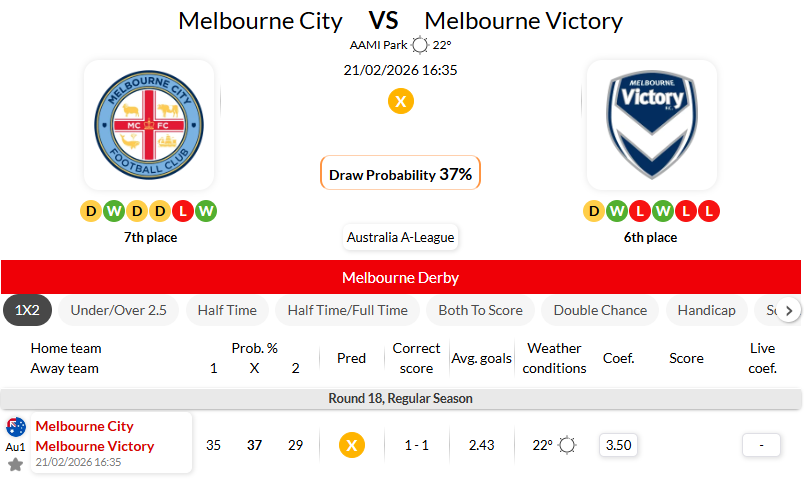 墨尔本城VS墨尔本胜利
