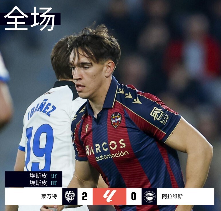 莱万特2-0阿拉维斯