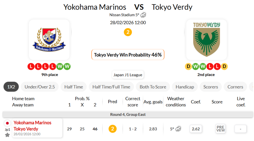 横滨水手VS东京绿茵