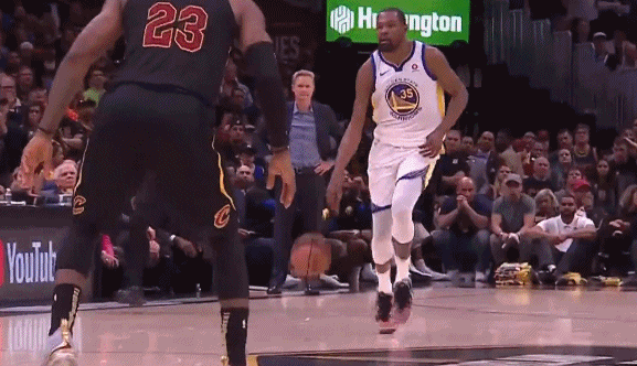 杜兰特喂饼追梦打停骑士