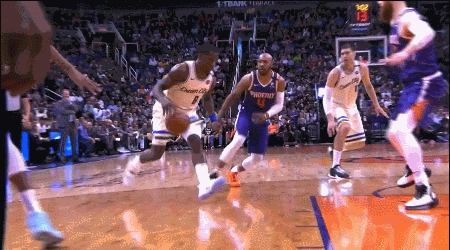 布莱德索持球急停假动作后上篮2+1