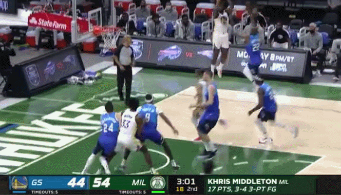 勇士榜眼怀斯曼补扣技惊四座