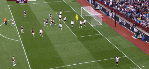 第13分钟，麦金助攻，蒂勒曼斯头球破门，阿斯顿维拉1-0 