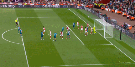 第67分钟，塞门助攻，赫伊森头槌，伯恩茅斯1-1！