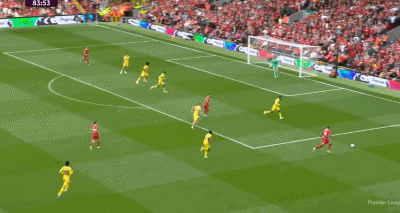 第9分钟，萨尔小角度破门，水晶宫1-0利物浦