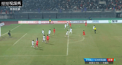 赵松源头球助攻邝兆镭捅射破门，中国3-0斯里兰卡