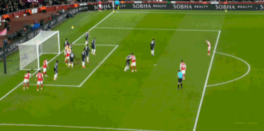 加布里埃尔头球破门，阿森纳1-0阿斯顿维拉