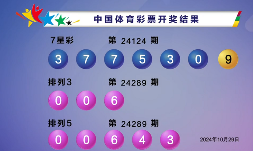 体彩开奖详情