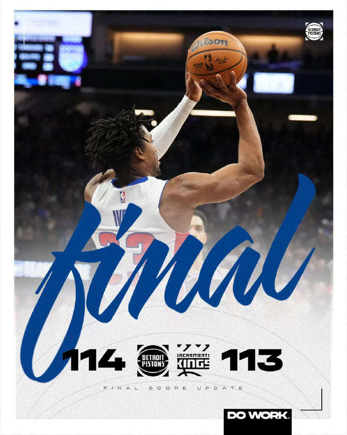 NBA战报-活塞114-113国王