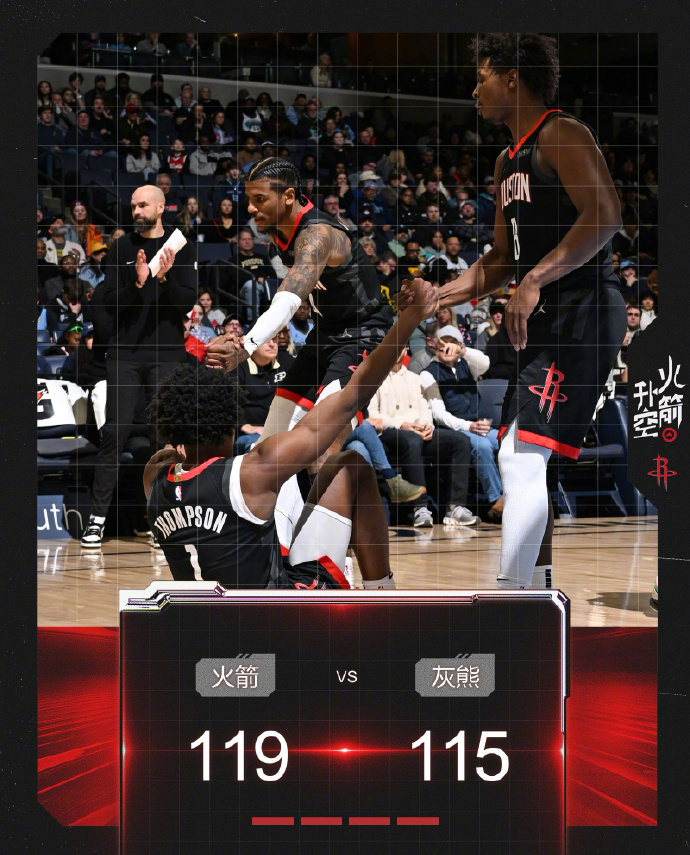 NBA：火箭119-115灰熊