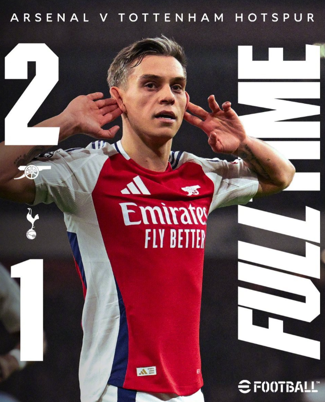 英超赛程：阿森纳2:1热刺