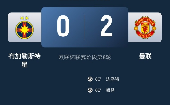 曼联2-0布加勒斯特星