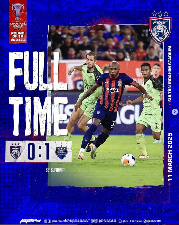 柔佛0-1武里南联