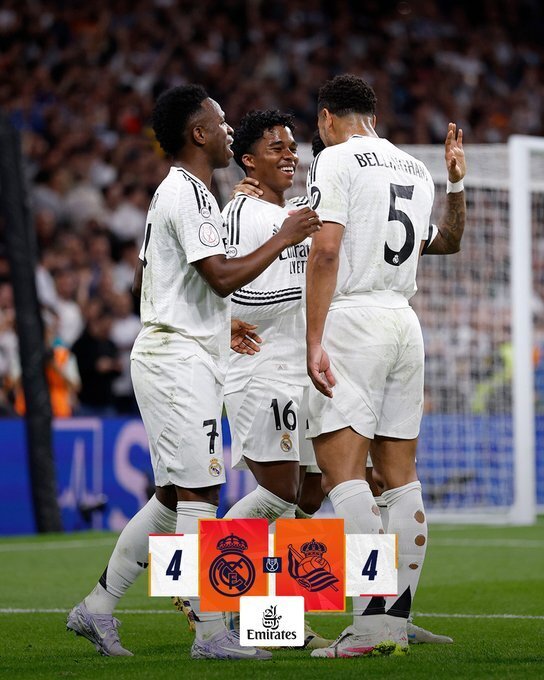 皇马4-4皇家社会