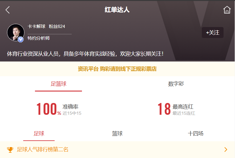 卡卡解球15连红