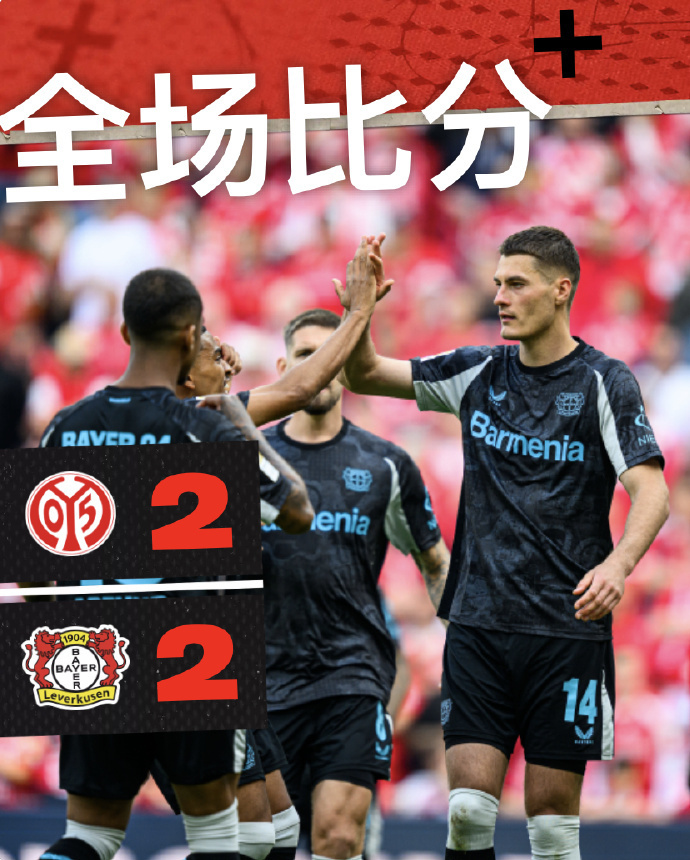 美因茨2-2勒沃库森