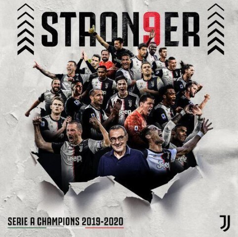 2020年尤文图斯夺得队史第36座意甲冠军