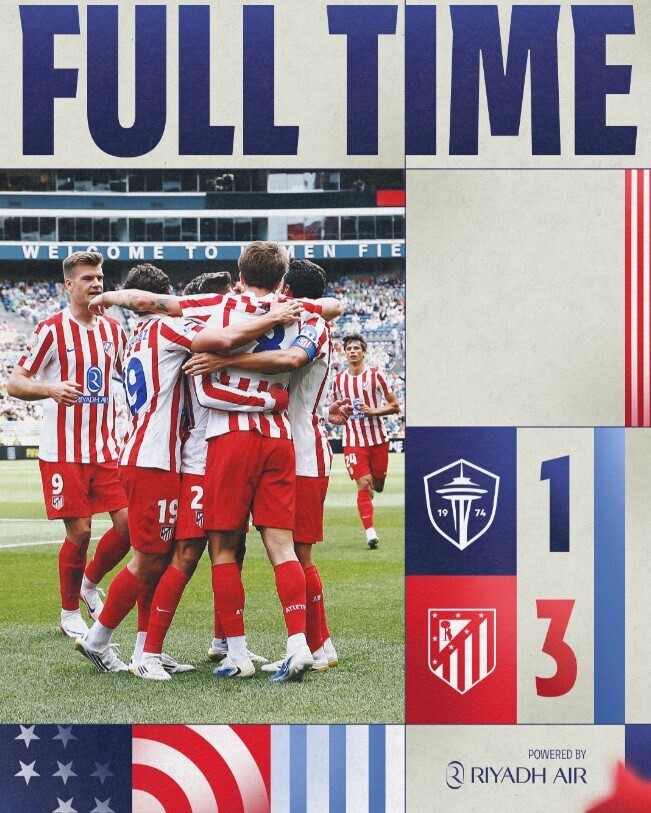 马竞3-1西雅图海湾人