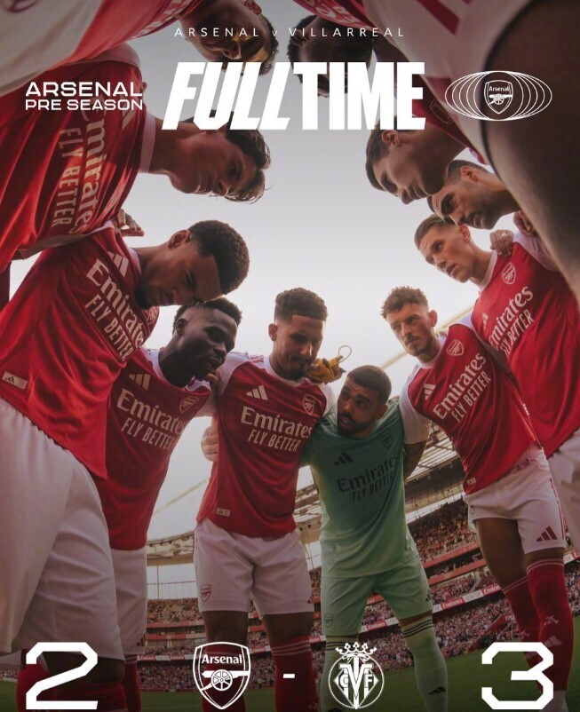 友谊赛：阿森纳2-3比利亚雷亚尔