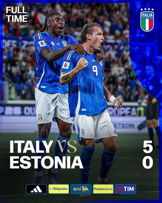 意大利5-0爱沙尼亚