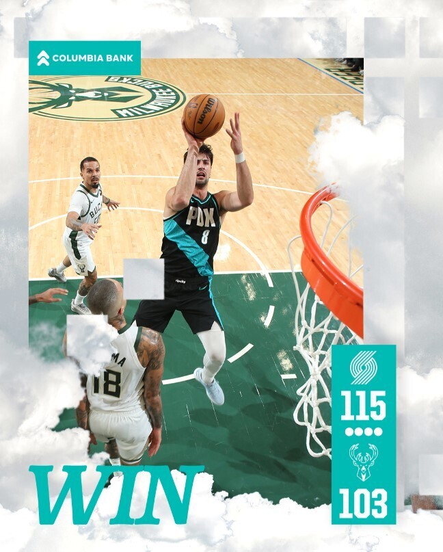 开拓者115-103雄鹿