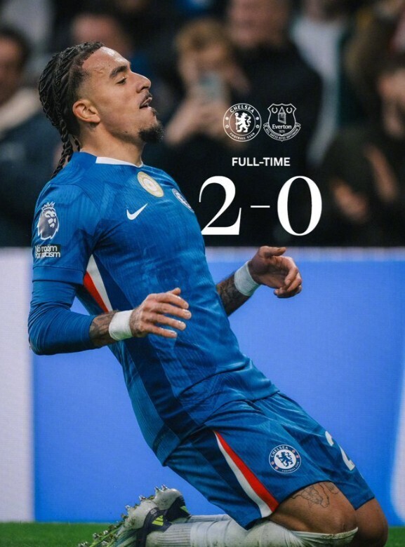 切尔西2-0埃弗顿