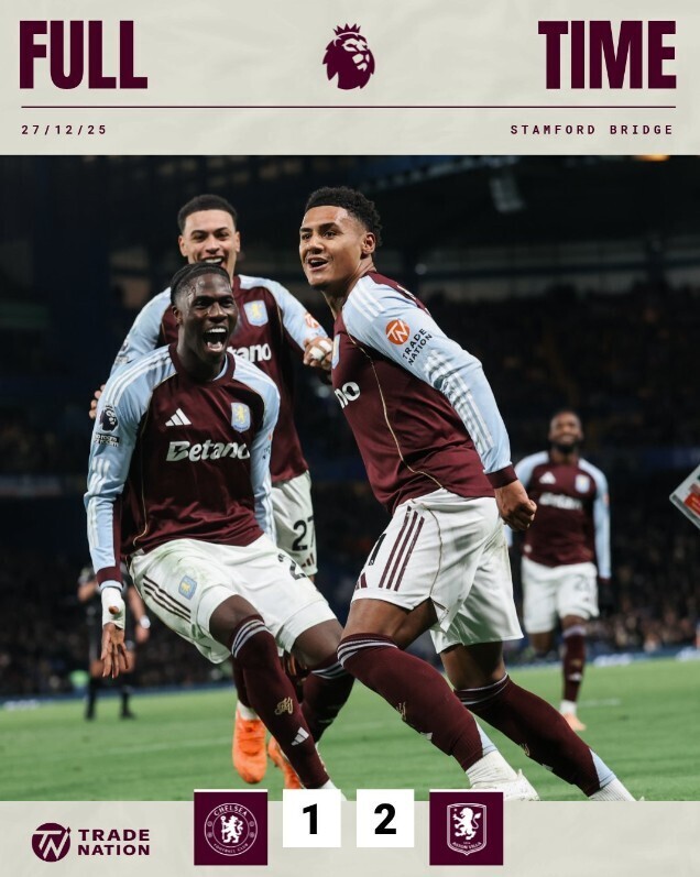 阿斯顿维拉2-1切尔西