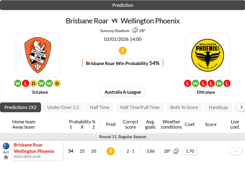 布里斯班狮吼vs惠灵顿凤凰