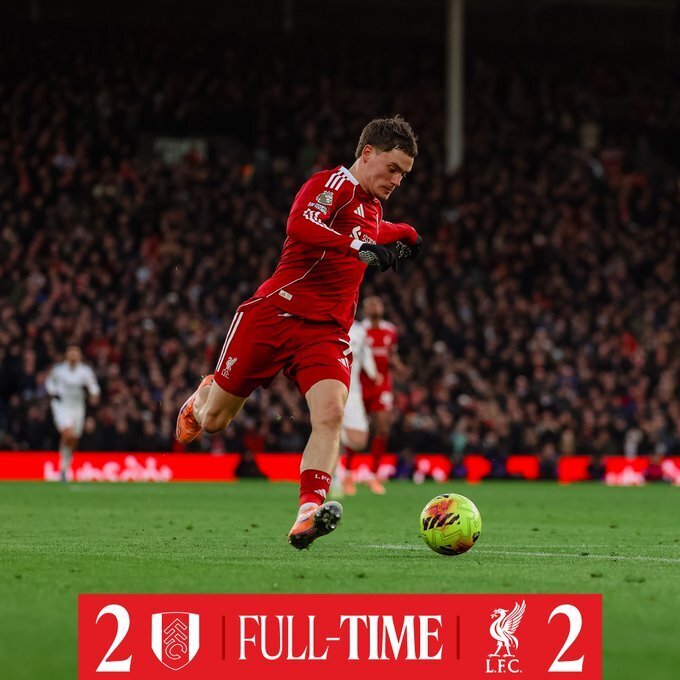 富勒姆2-2利物浦