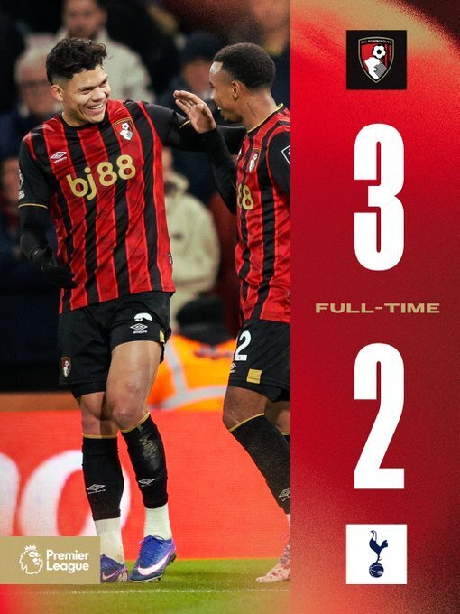 伯恩茅斯3-2热刺