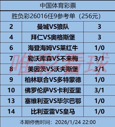 姜山冷门26016期