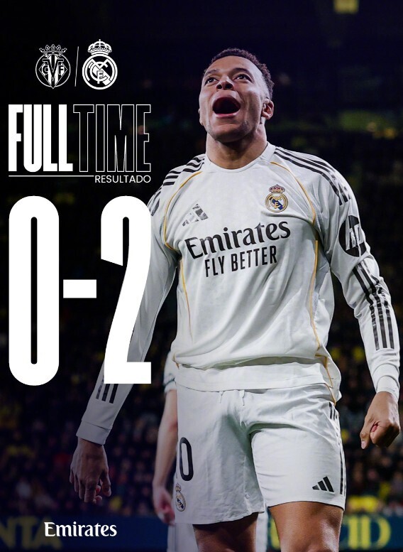 皇马2-0比利亚雷亚尔
