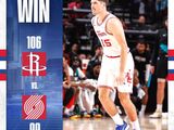 NBA-火箭106-99逆转开拓者 申京28+6 阿门26+7+7 末节一波流制胜